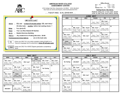 Testing Calendar - American River College!
