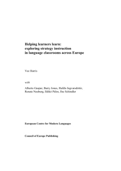 Helping Learners learn: exploring strategy instructions in