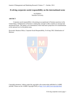 Evolving corporate social responsibility on the international