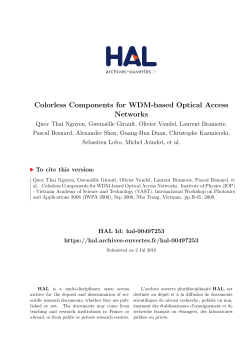 Colorless Components for WDM-based Optical Access - HAL