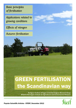 Green fertilisation the scandinavian way