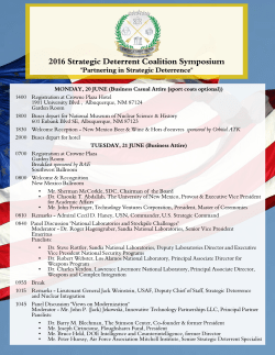 2016 Strategic Deterrent Coalition Symposium