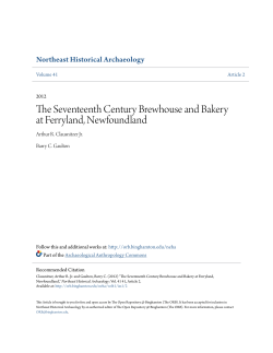 The Seventeenth Century Brewhouse and Bakery at