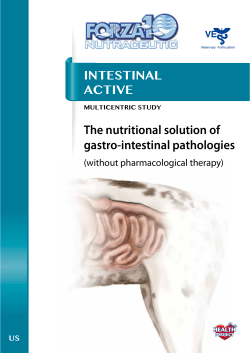 The nutritional solution of gastro-intestinal pathologies