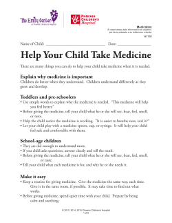 Help Your Child Take Medicine #1116