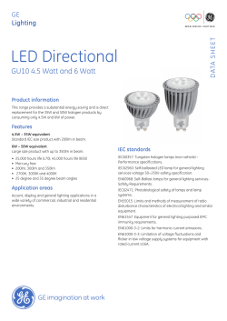 LED Energy Smart™ GU10 4.5W and 6W Lamps