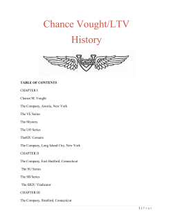 Chance Vought/LTV History - The University of Texas at Dallas