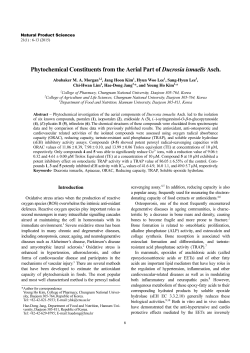 Phytochemical Constituents from the Aerial Part of Ducrosia ismaelis