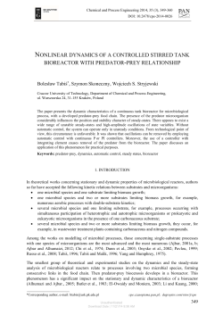 nonlinear dynamics of a controlled stirred tank bioreactor with