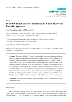 Deep Web Search Interface Identification: A Semi