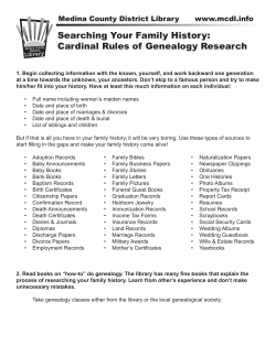 Cardinal Rules of Genealogy Research