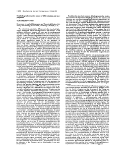 Metabolic gradients as the source of differentiation and