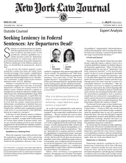Seeking Leniency in Federal Sentences: Are