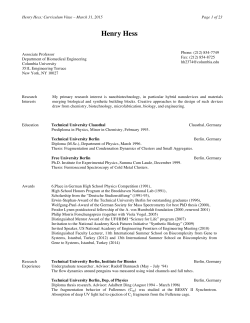 Henry Hess - Columbia Biomedical Engineering