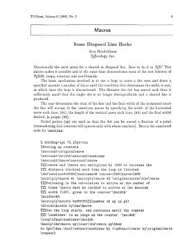 Macros Some Diagonal Line Hacks