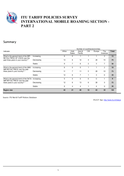 itu tariff policies survey international mobile roaming section