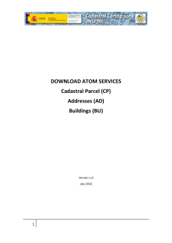 DOWNLOAD ATOM SERVICES Cadastral Parcel (CP) Addresses