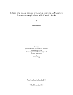 Effects of a Single Session of Aerobic Exercise on