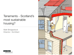 Tenements - Scotland`s most sustainable housing?