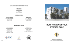 how to answer your eviction case - Legal Services of Greater Miami