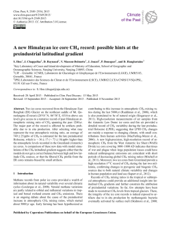 A new Himalayan ice core CH4 record: possible hints at the