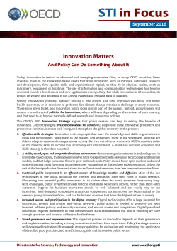 Innovation Matters: And Policy Can Do Something About It