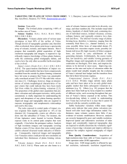 Targeting the Plains of Venus from Orbit - USRA