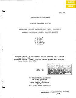 Molten-Salt Fluoride Volatility Pilot Plant: Recovery of Enriched