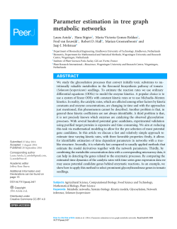 Parameter estimation in tree graph metabolic networks