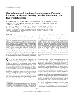 Sleep Apnea and Daytime Sleepiness and Fatigue