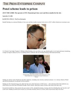 Ponzi scheme leads to prison