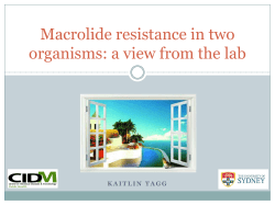 Macrolide resistance in two organisms: a view from the lab