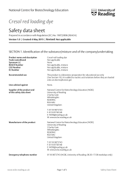 Cresol red loading dye - National Centre for Biotechnology Education