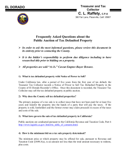 FAQ - County of El Dorado