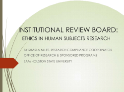 irb presentation: the classroom application