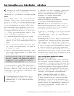 Preretirement Compound Option Election