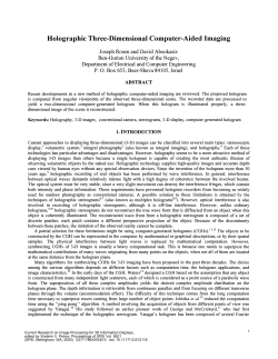 Holographic Three-Dimensional Computer