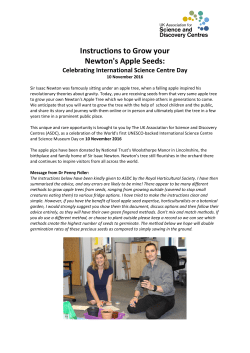 Instructions to Grow your Newton`s Apple Seeds: