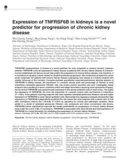 Expression of TNFRSF6B in kidneys is a novel predictor for