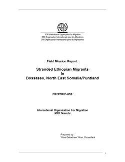 Stranded Ethiopian Migrants In Bossasso, North East