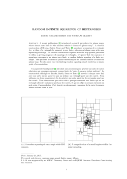 RANDOM INFINITE SQUARINGS OF RECTANGLES