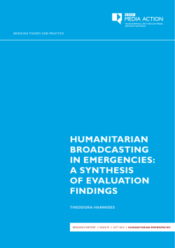 humanitarian broadcasting in emergencies