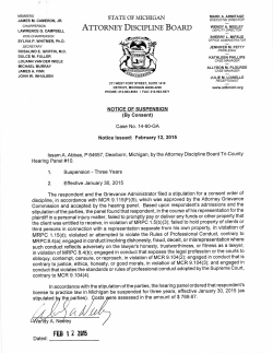 Notice of Suspension (By Consent)