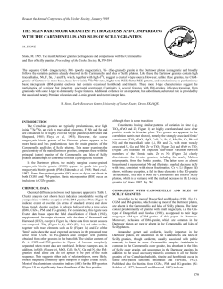 Stone, M. 1995. The main Dartmoor granites