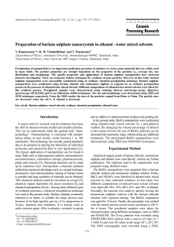 Preparation of barium sulphate nanocrystals in ethanol