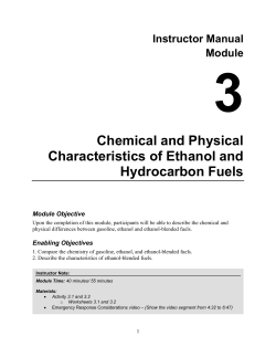 Instructor Manual - Ethanol Emergency Response