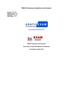 PMI-001 Examsoon Questions and Answers