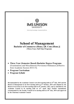 School of Management - IMS Unison University