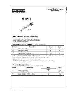 MPSA18 NPN General Purpose Amplifier