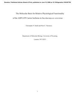 The Molecular Basis for Relative Physiological